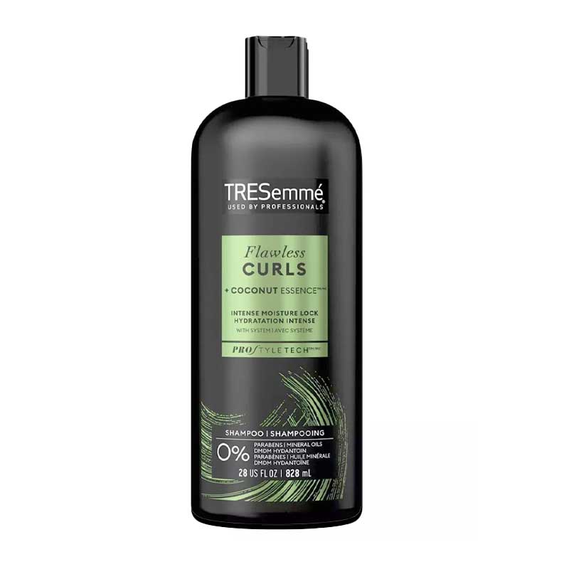 شامپو مو ترزمه Tresemme مدل Flawless Curls مخصوص موهای فر حجم 828 میلی لیتر