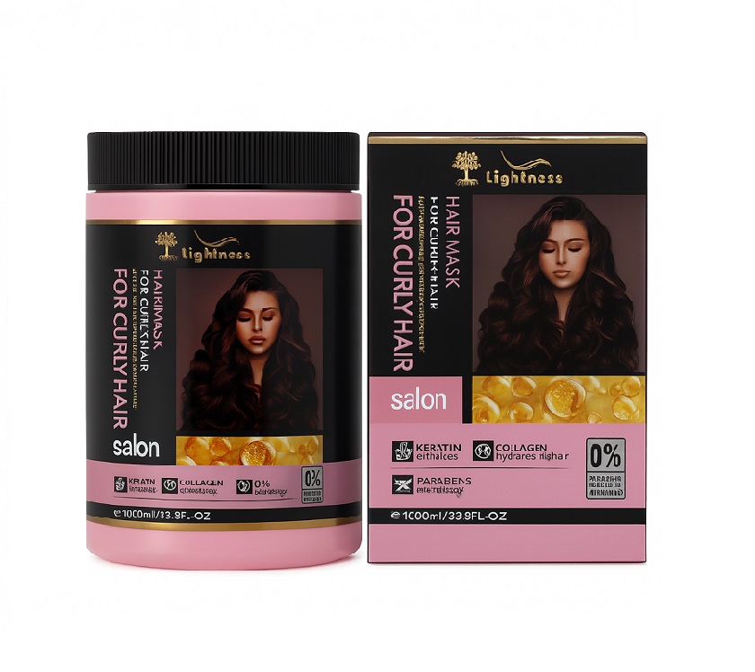 ماسک موی فر فاقد سولفات لایتنس LIGHTNESS مدل COLLAGEN & BOTOX حجم 1000 میلی لیتر